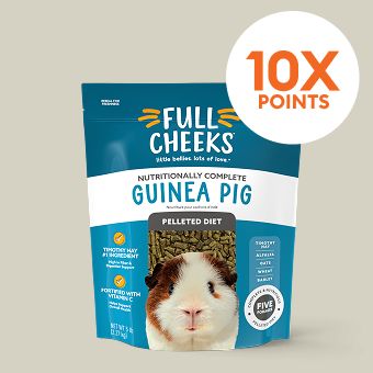 10X points callout & Full Cheeks guinea pig food