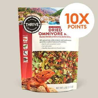 10X points callout & Thrive reptile food