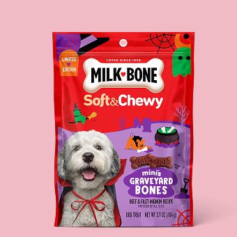 Milk-Bone Soft & Chewy Minis Graveyard Bones Halloween Dog Treats