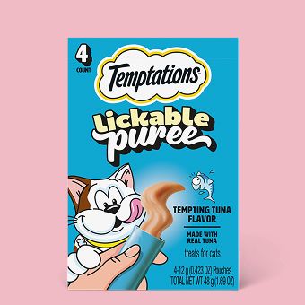 Temptations Creamy Purée Lickable Adult Cat Treats