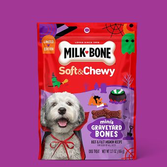 Milk-Bone Soft & Chewy Minis Graveyard Bones Halloween Dog Treats