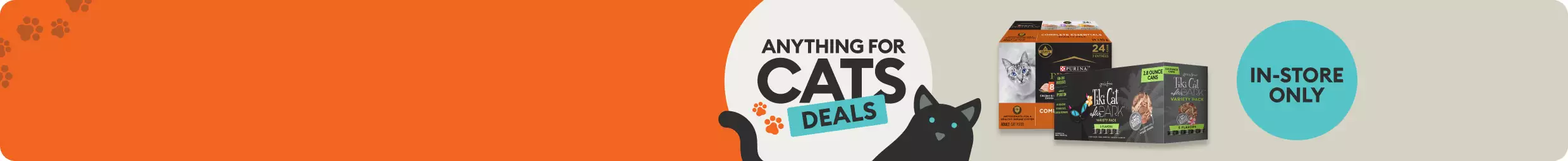 Anything for Cats Deals with black cat & IN-STORE ONLY