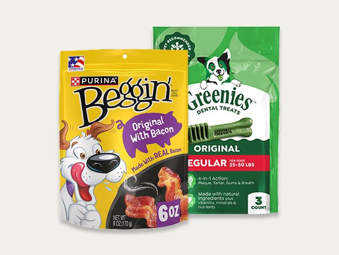 Purina Beggin' Strips & Greenies dental dog chews
