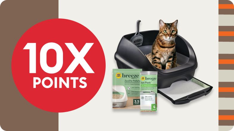10X points callout & Purina Tidy Cats Breeze Litter Box System Starter Kit