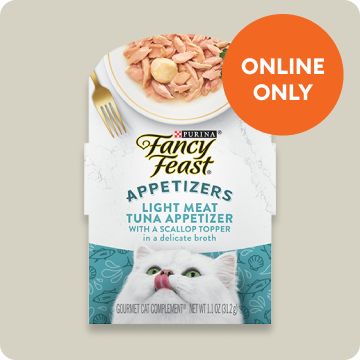 Fancy Feast wet cat treat & online only callout