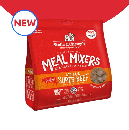 Stella & Chewy's Meal Mixers package and a NEW callout