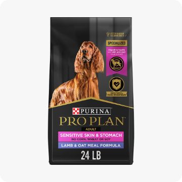 Bag of Purina Pro Plan dog food