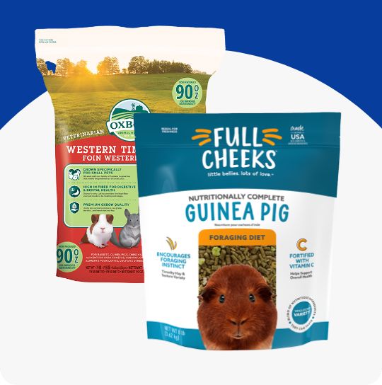 Oxbow Western Timothy Hay & Full Cheeks Guinea Pig Food