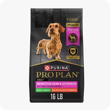 Bag of Purina Pro Plan dog food