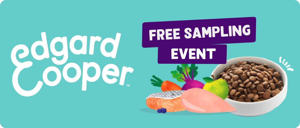 Edgard & Cooper logo and the name, FREE Sampling Event