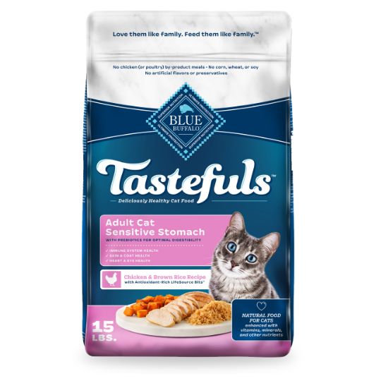 Bag of Blue Buffalo cat food
