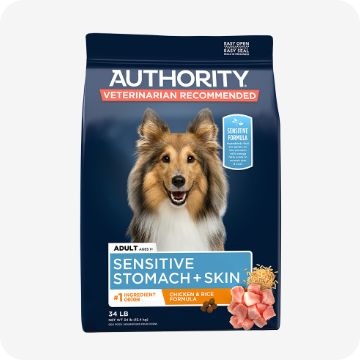Bag of Authority dog food