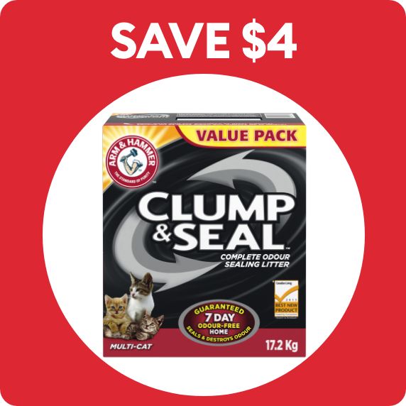 Save $4 callout and a box of cat litter