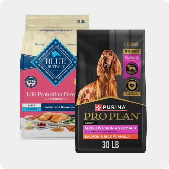 Two bags of dog food
