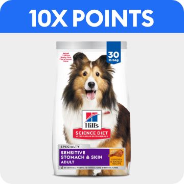 Bag of Hill's Science Diet & 10X points callout