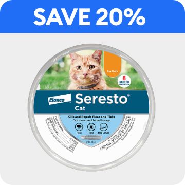 Seresto flea & tick collar & save 20% callout