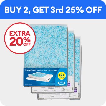 3-pack tray refills, buy 2, get 3rd 25% off callout & extra 20% off callout