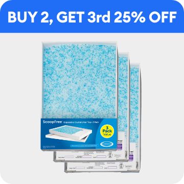 3-pack tray refills, buy 2, get 3rd 25% off callout