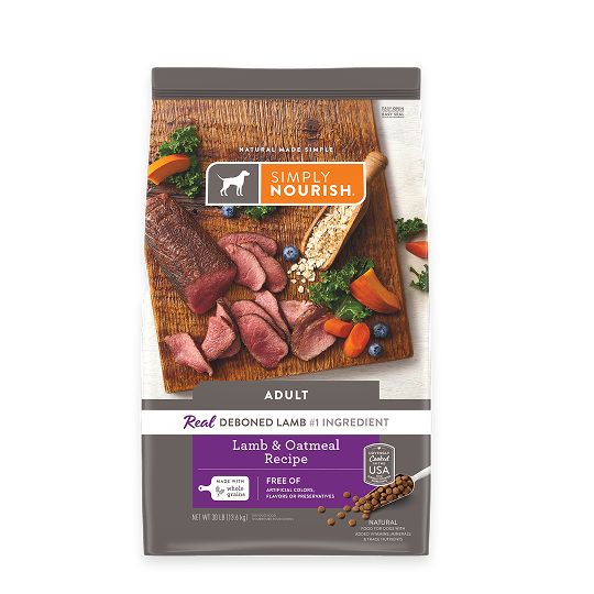 Bag of Simply Nourish dog food