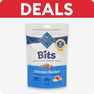 Deals callout & a package of dog treats