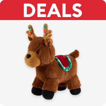 Deals callout & a plush reindeer toy