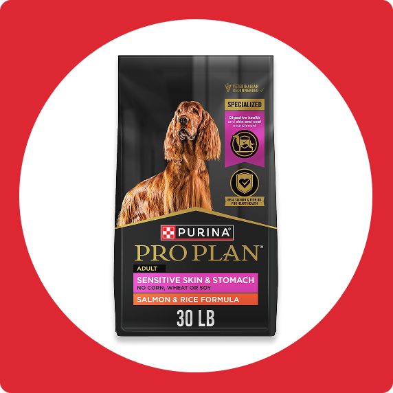 Bag of Purina Pro Plan dog food