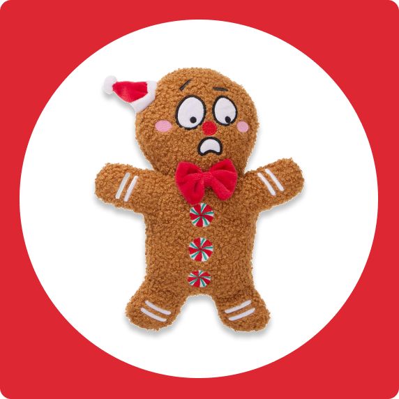 Gingerbread dog toy