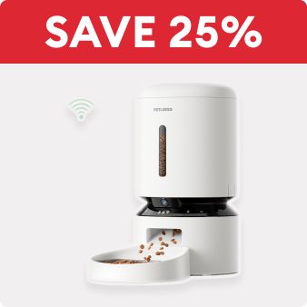 Save  25% text and a Pet Libro feeder