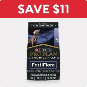 Save $11 text and a bag of Purina Pro Plan supplements