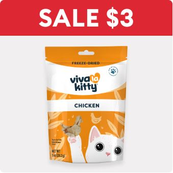 Sale $3 text and a package of Viva La Kitty treats