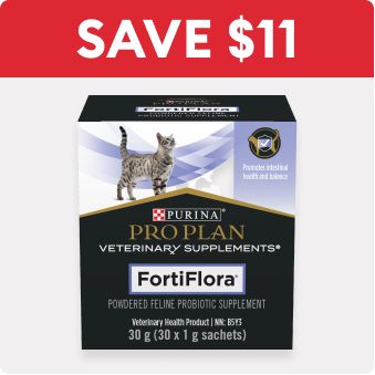 Save $11 text and a bag of Purina Pro Plan supplements
