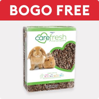BOGO FREE text and Carefresh bedding