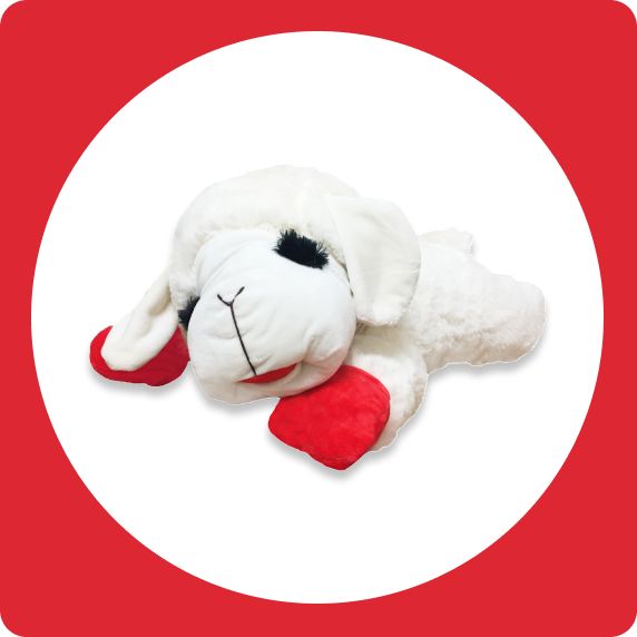 Multipet Lamb Chop Plush Dog Toy with Squeaker