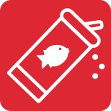 Illustration of fish food container
