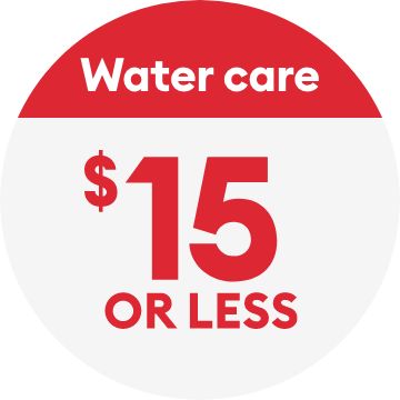 Water care $15 or less text