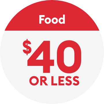 Food $40 or less text