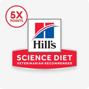 Hill's Science Diet logo & 5X points callout