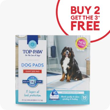 Buy 2, get the 3rd FREE callout & a Top Paw dog pads
