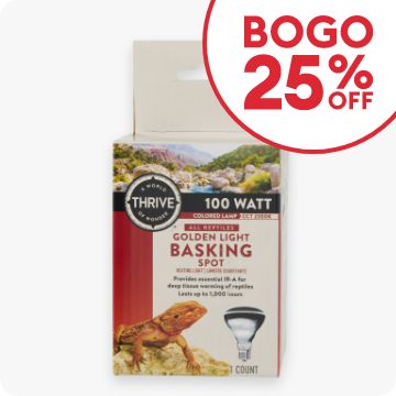 BOGO 25% callout and a Thrive light
