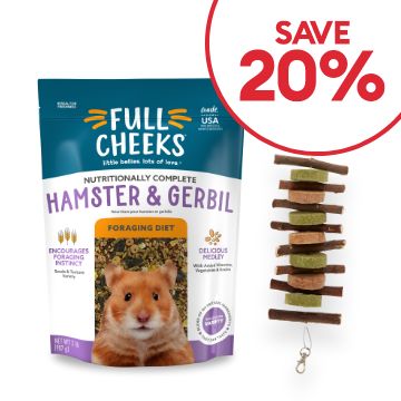 Save 20% callout & Full Cheeks food