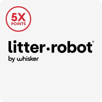 Litter-Robot logo & 5X points callout