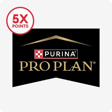 Purina Pro Plan logo & 5X points callout
