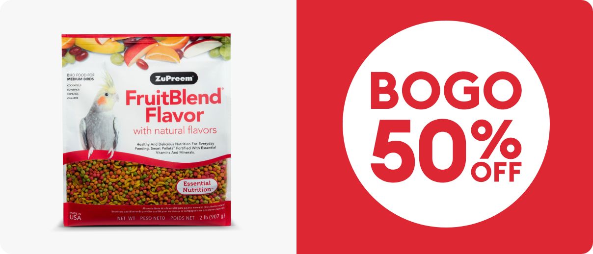 Lafeber's parrot food & BOGO 25% OFF callout
