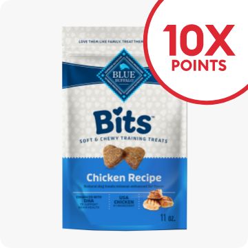Bag of Blue Buffalo Bits treats & 10X points