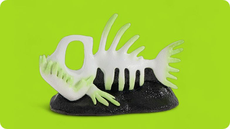 Halloween-themed aquarium décor