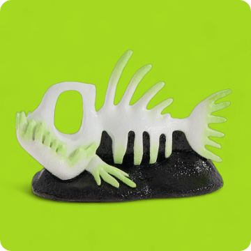 Halloween-themed aquarium décor
