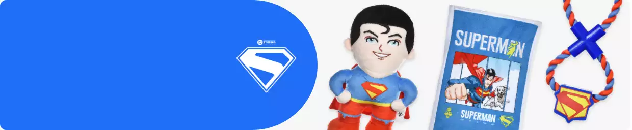 Assortment of Superman pet products