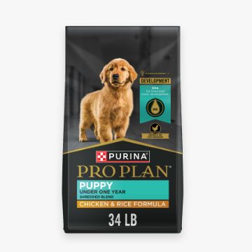 Bag of Purina Pro Plan puppy food