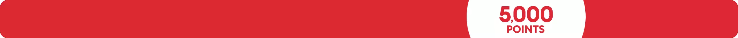 Red background with 5,000 points callout