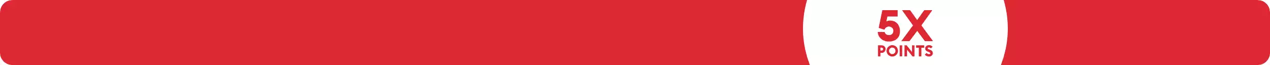 Red background with 5X points callout
